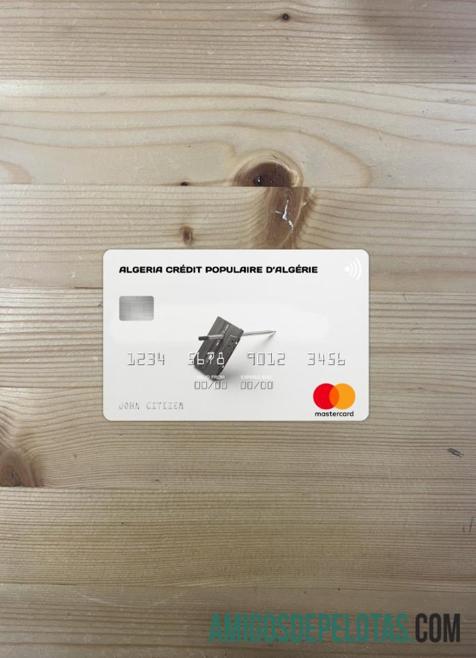 Argélia Crédit Populaire D’Algérie Mastercard Photolook Front modelo